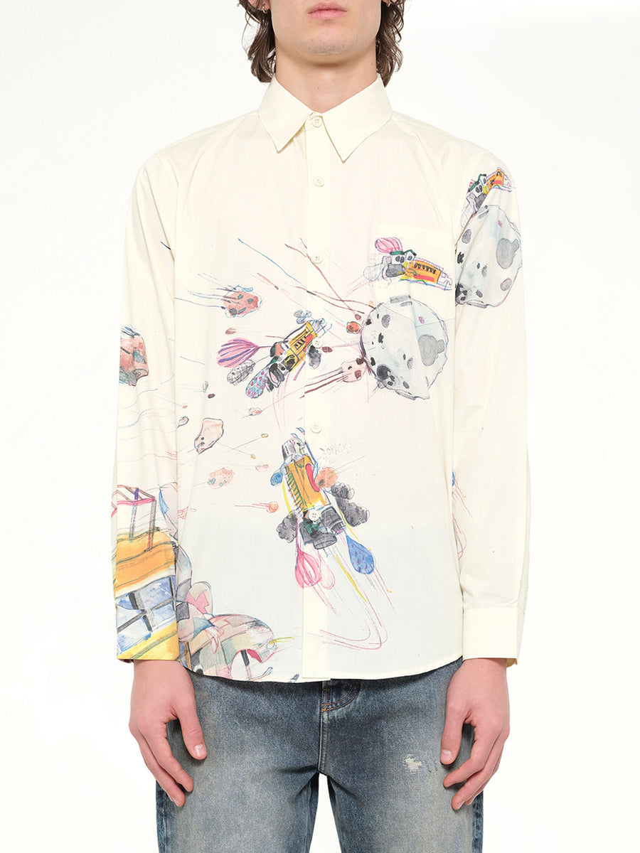 Slingshot Button up Shirt in White