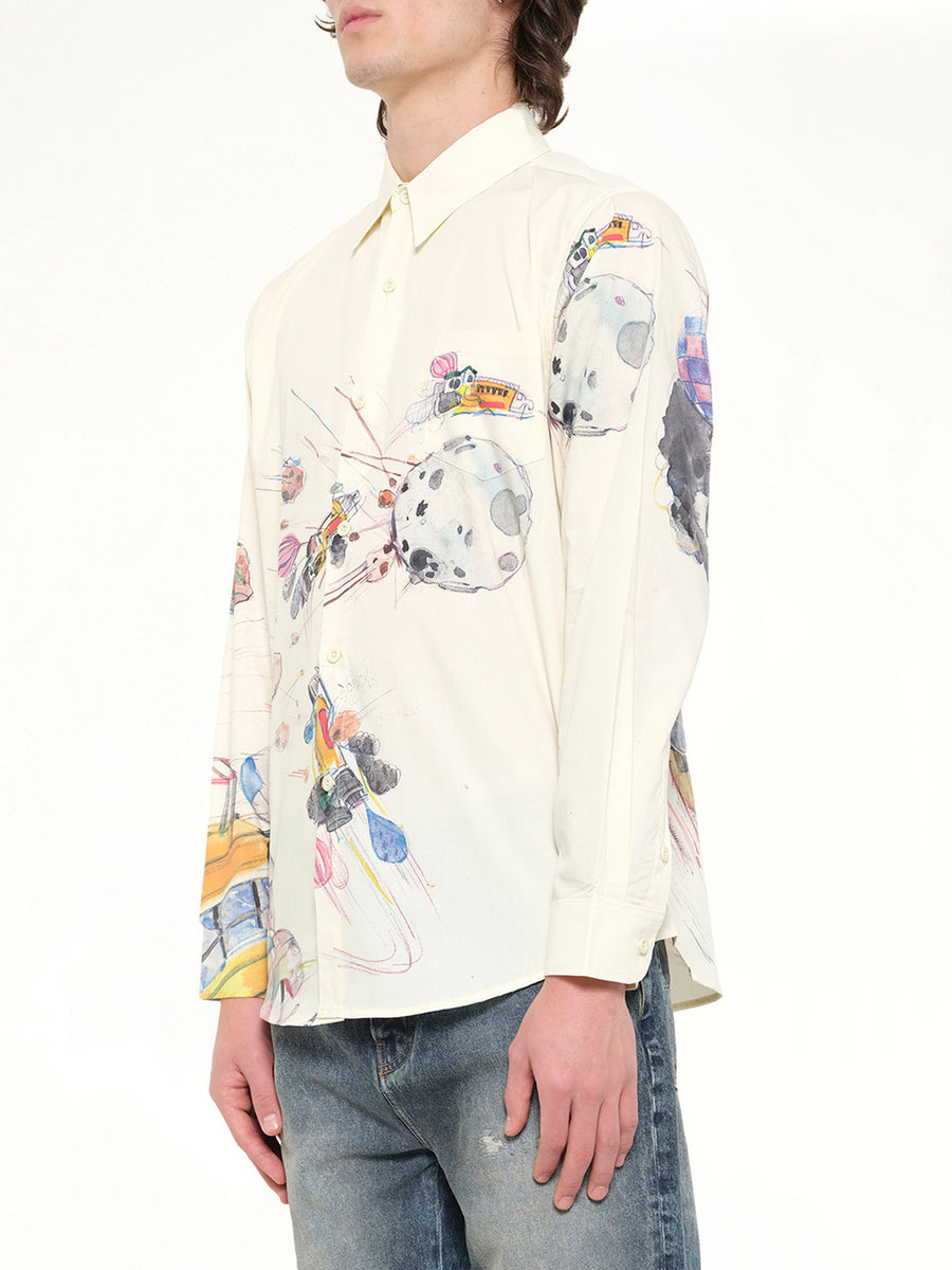 Slingshot Button up Shirt in White