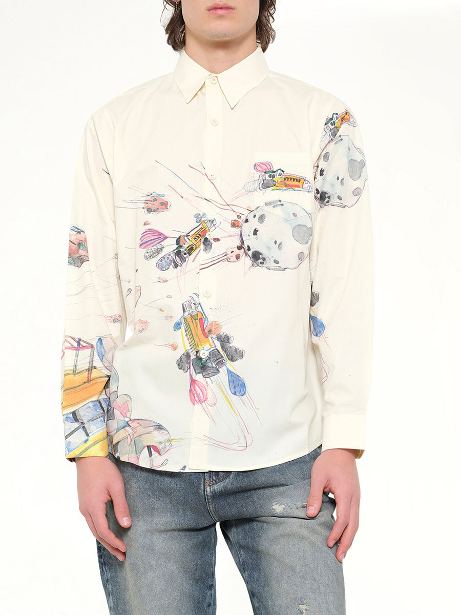 Slingshot Button up Shirt in White