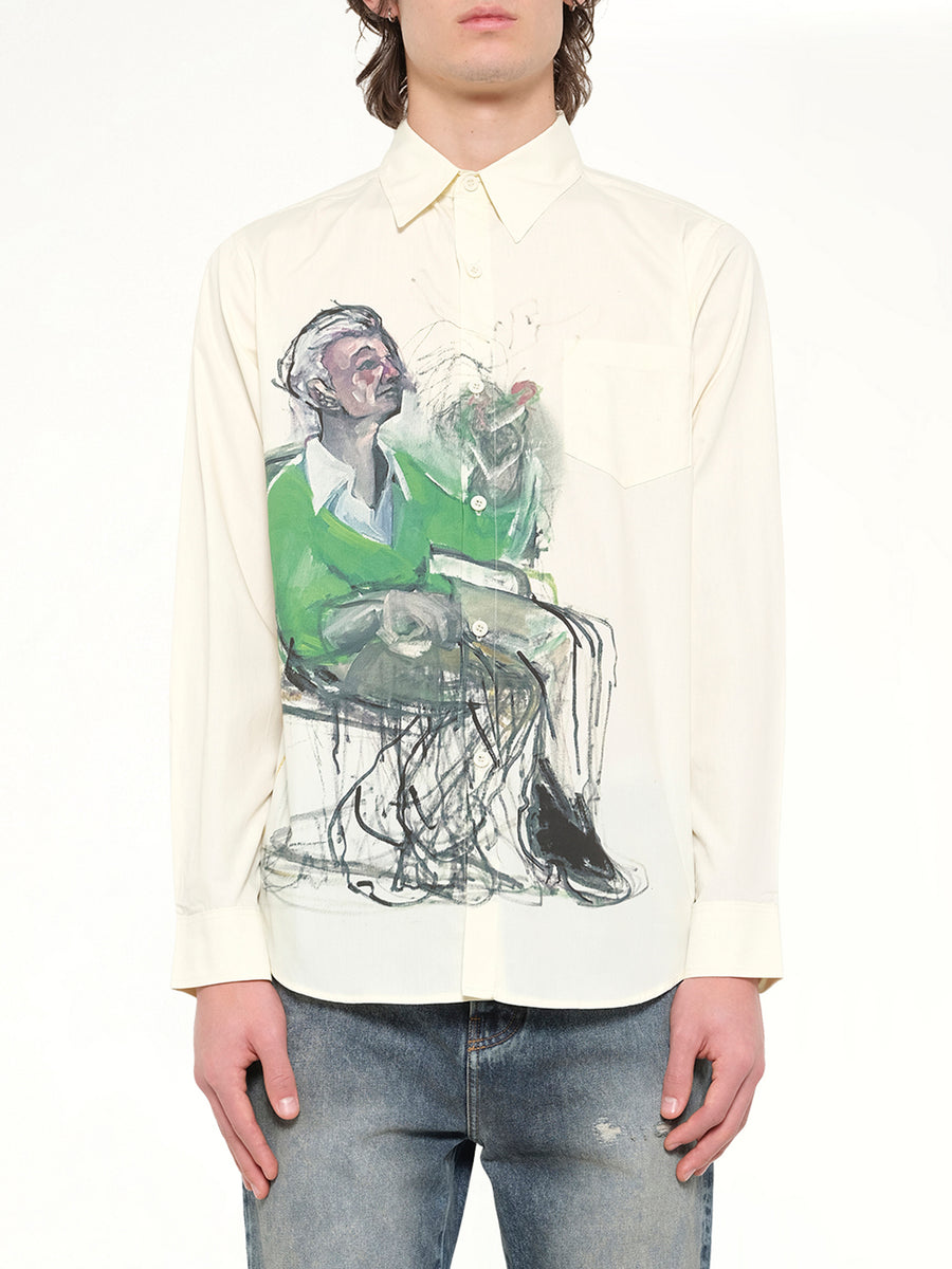 Technicolor Dreams Button up Shirt in White