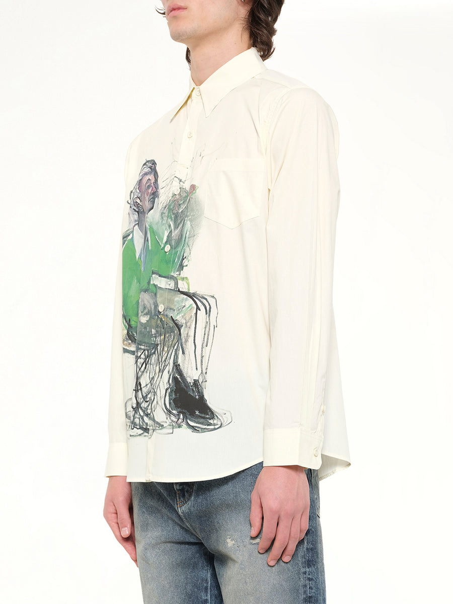 Technicolor Dreams Button up Shirt in White