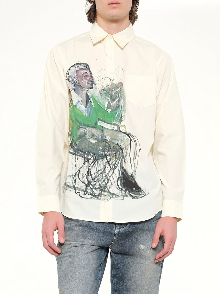 Technicolor Dreams Button up Shirt in White