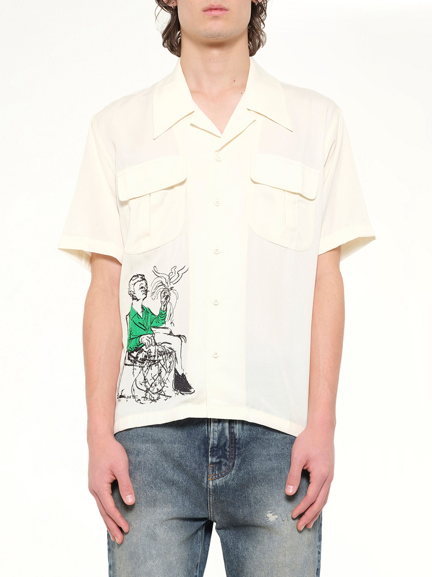 Tecnacolor Dreams Lycra Shirt in Cream