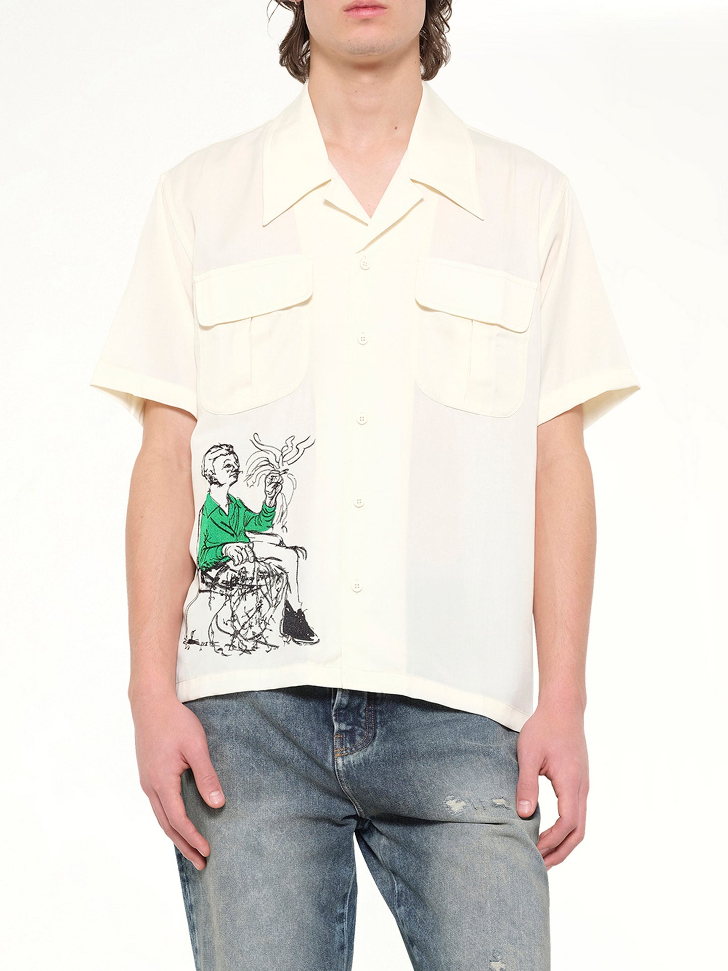 Tecnacolor Dreams Lycra Shirt in Cream