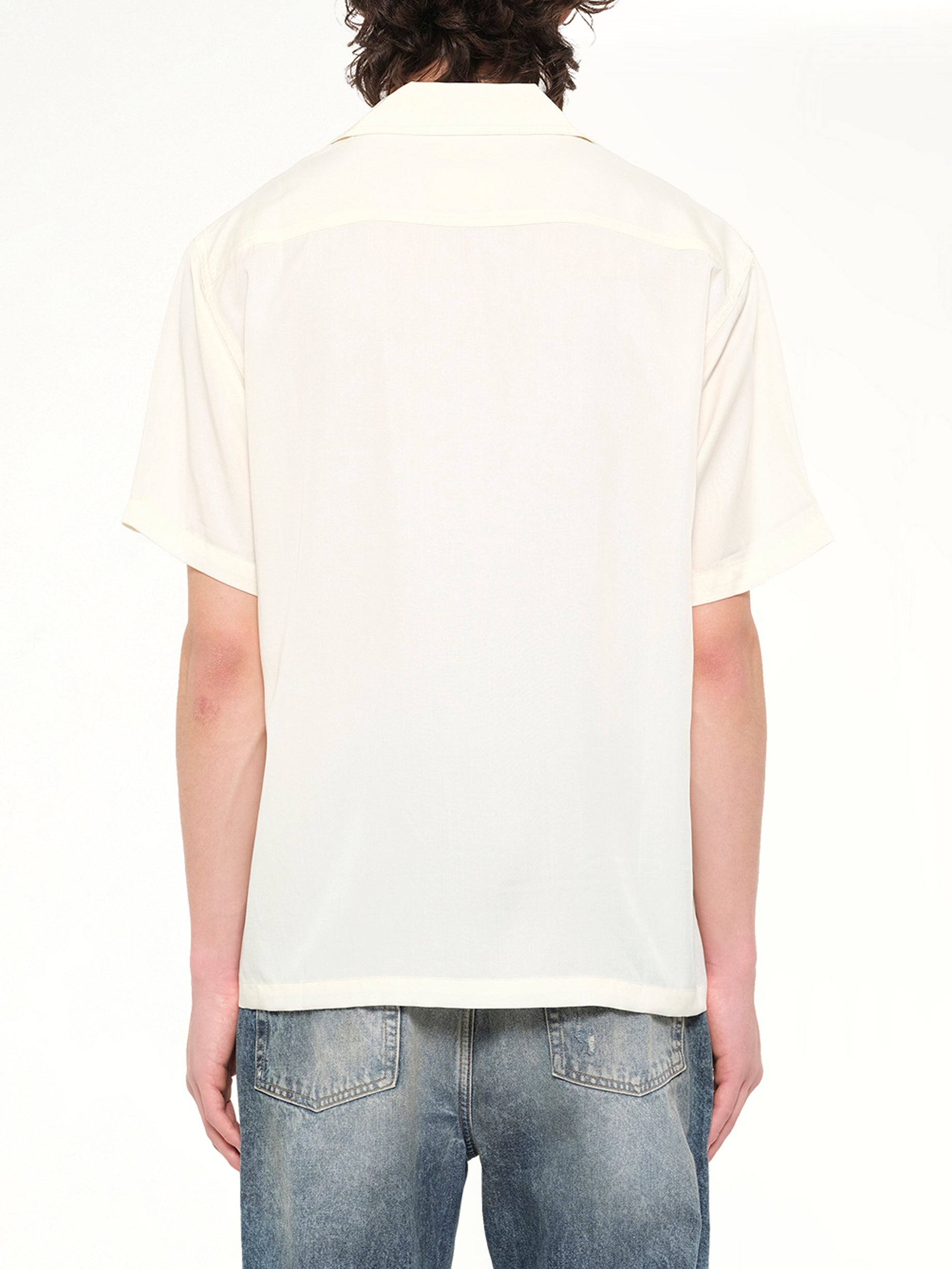 KIDSUPER Tecnacolor Dreams Lycra Shirt in Cream Back View from MARAIS