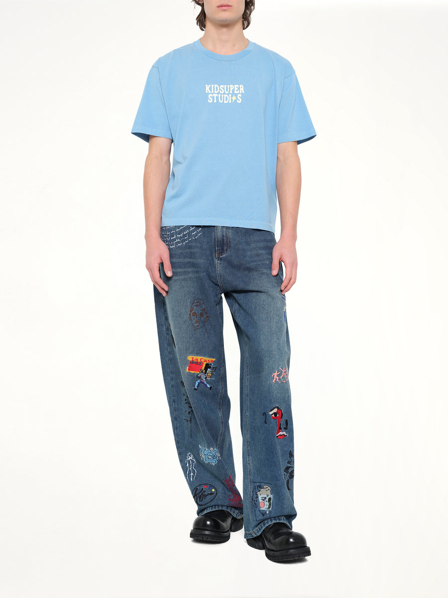 The Boy who Jumped the Moon T-Shirt in Light Blue