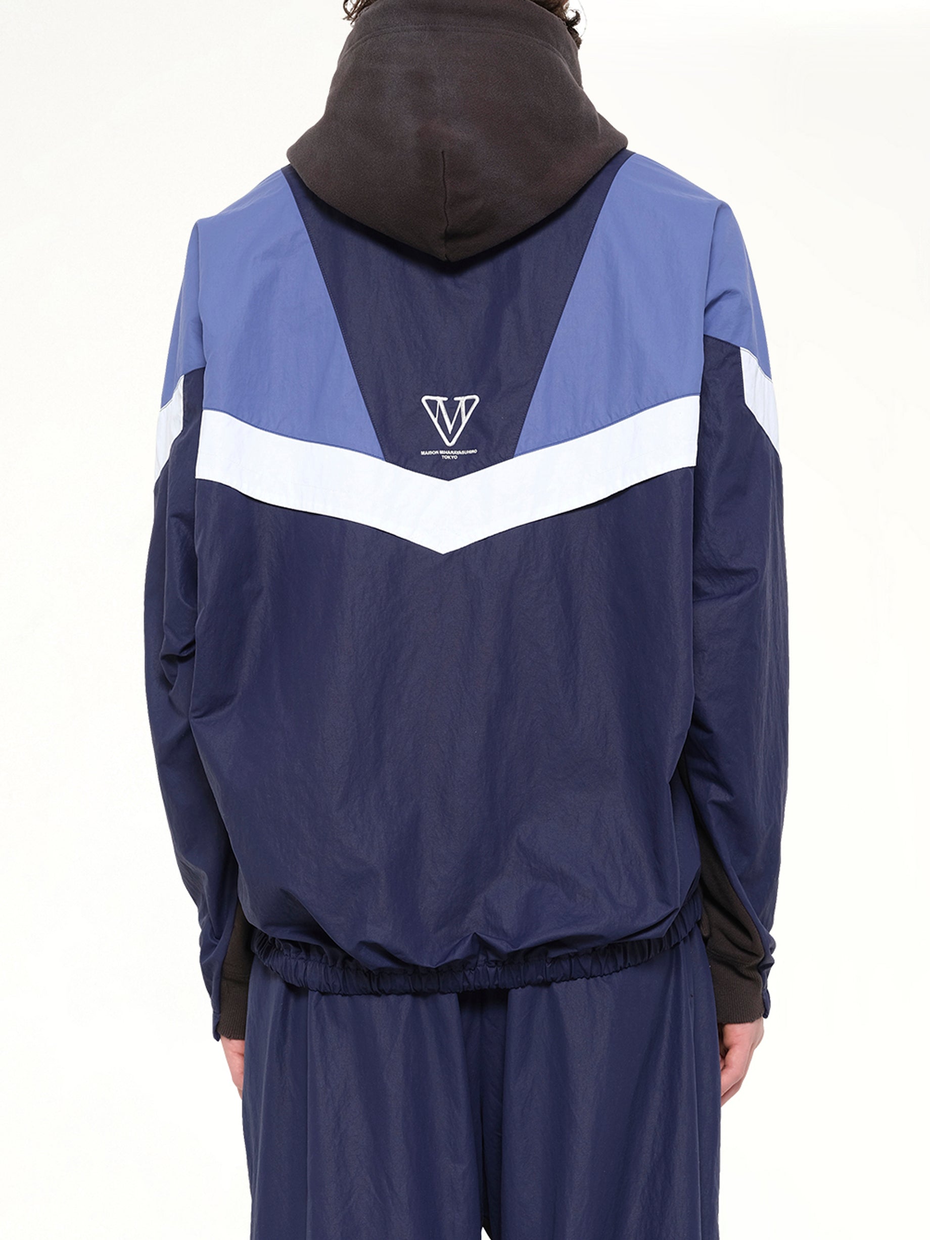 MAISON MIHARA YASUHIRO , Track Jacket Combined Parka in Black Back View from MARAIS