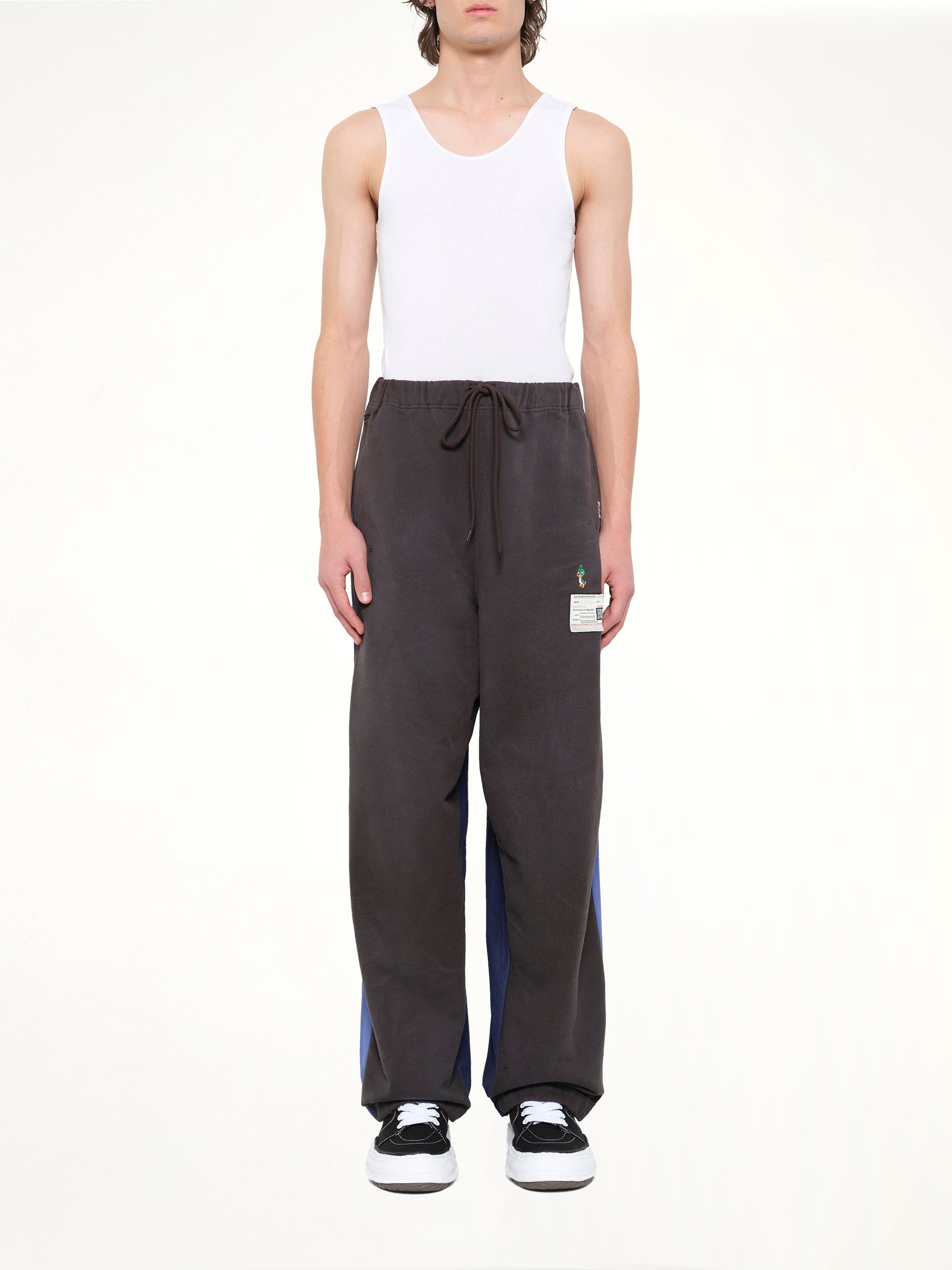 MAISON MIHARA YASUHIRO Track Pants Combined Pants in Black Model View from MARAIS