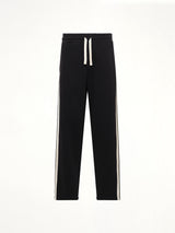 Back Curved Logo Sweatpants in Black/Off White