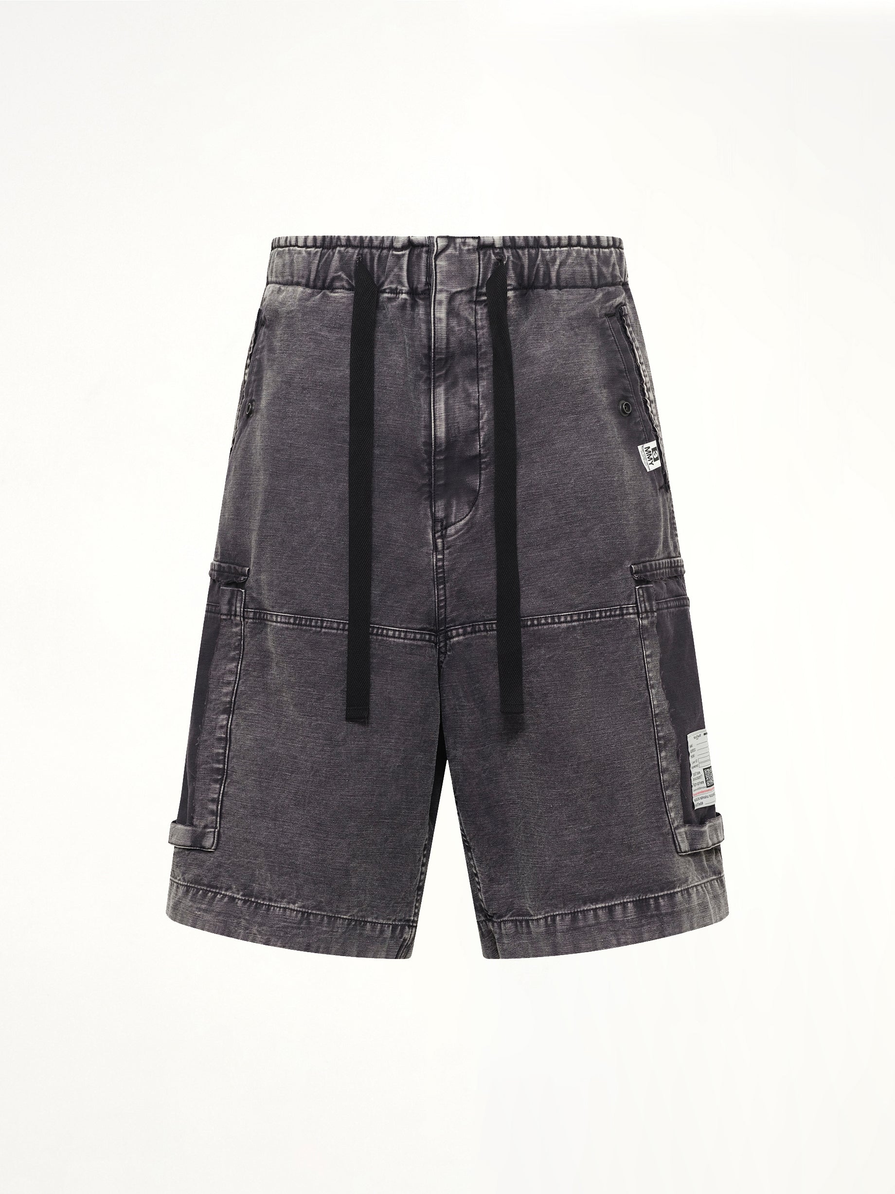 MAISON MIHARA YASUHIRO Damaged Cargo Short Pants in Black Product Photo from MARAIS