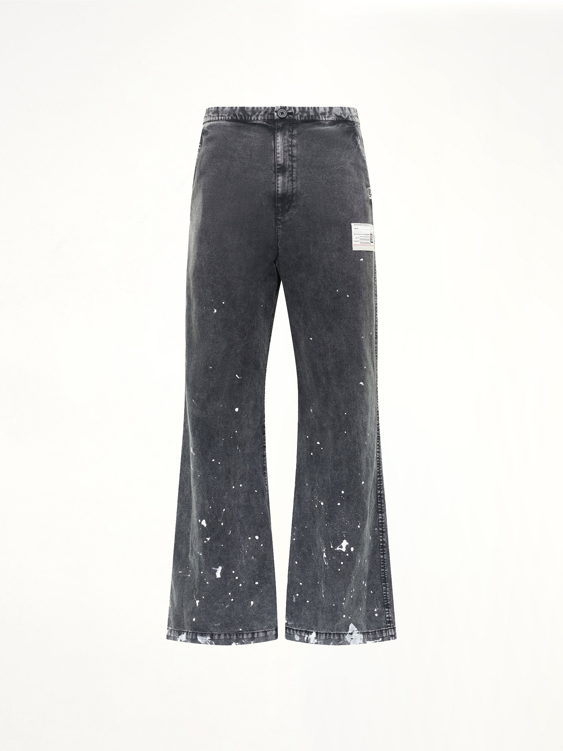 MAISON MIHARA YASUHIRO , Distressed Corduroy Trousers in Black Product Photo from MARAIS