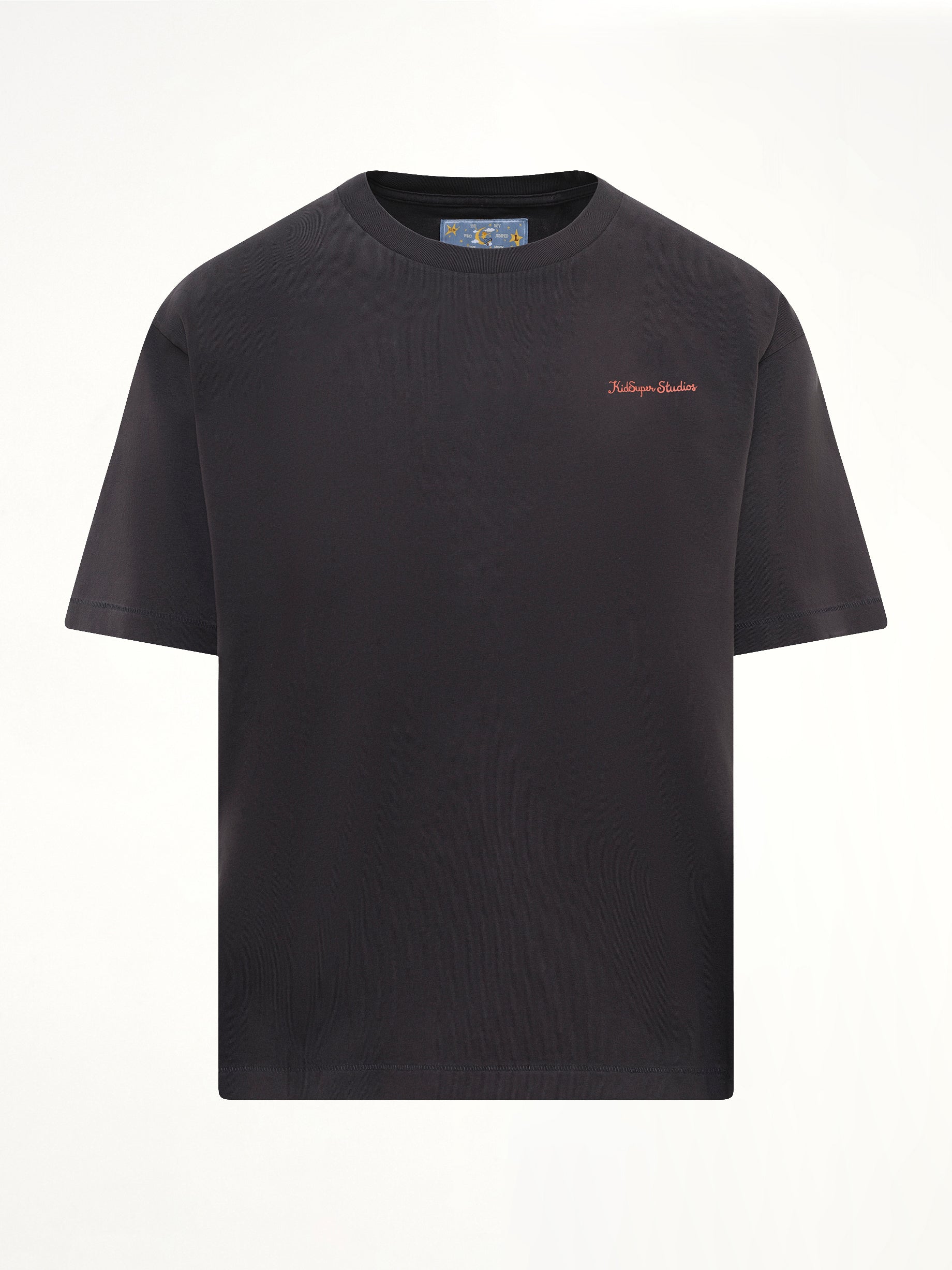 KIDSUPER Dove Pattern T-Shirt in Washed Black Product Photo from MARAIS