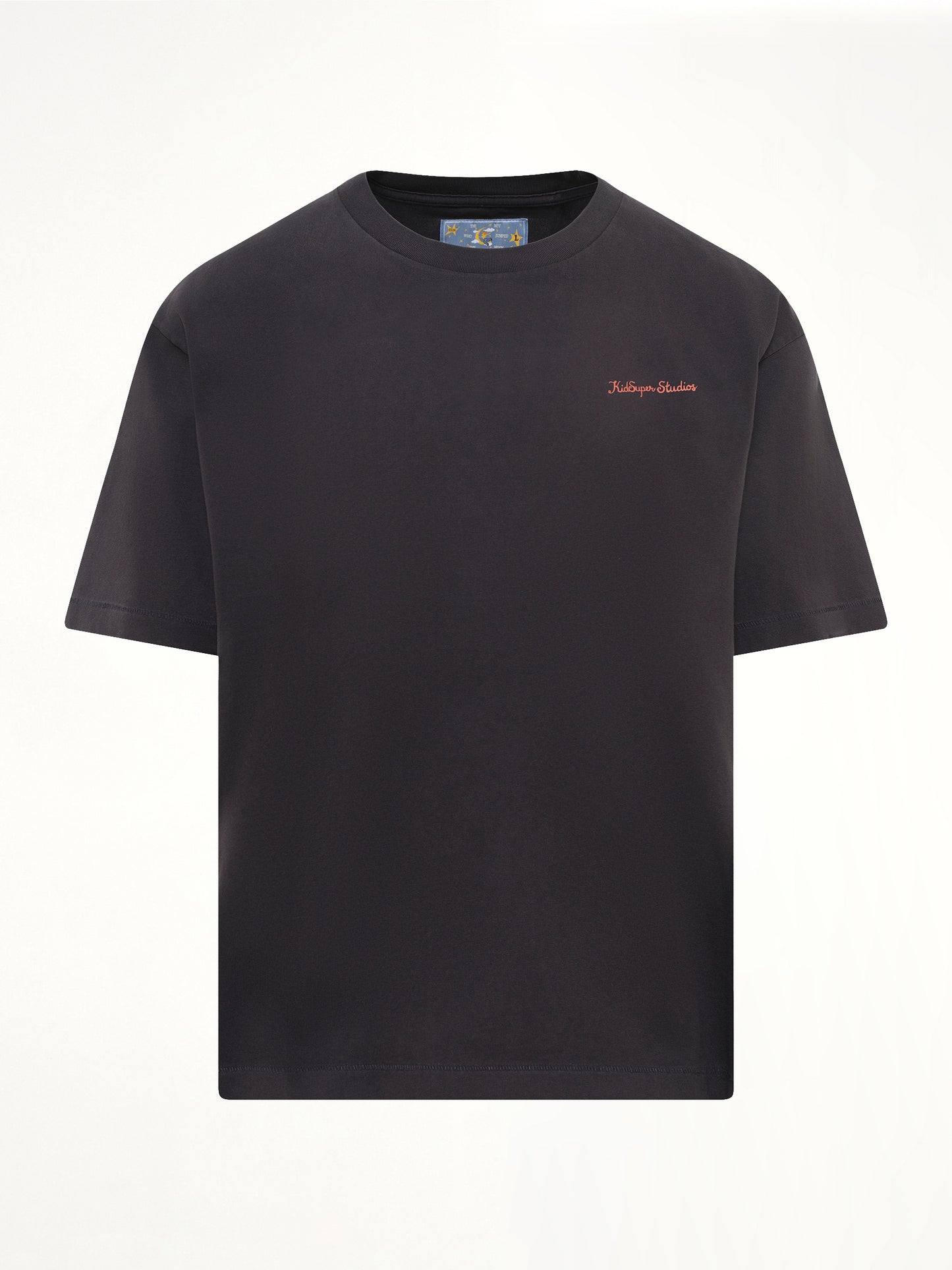 Dove Pattern T-Shirt in Washed Black