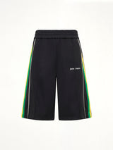 J Classic Logo Vint Track Shorts in Black/Off White