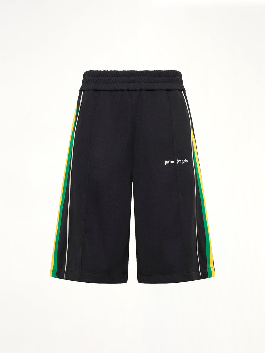J Classic Logo Vint Track Shorts in Black/Off White