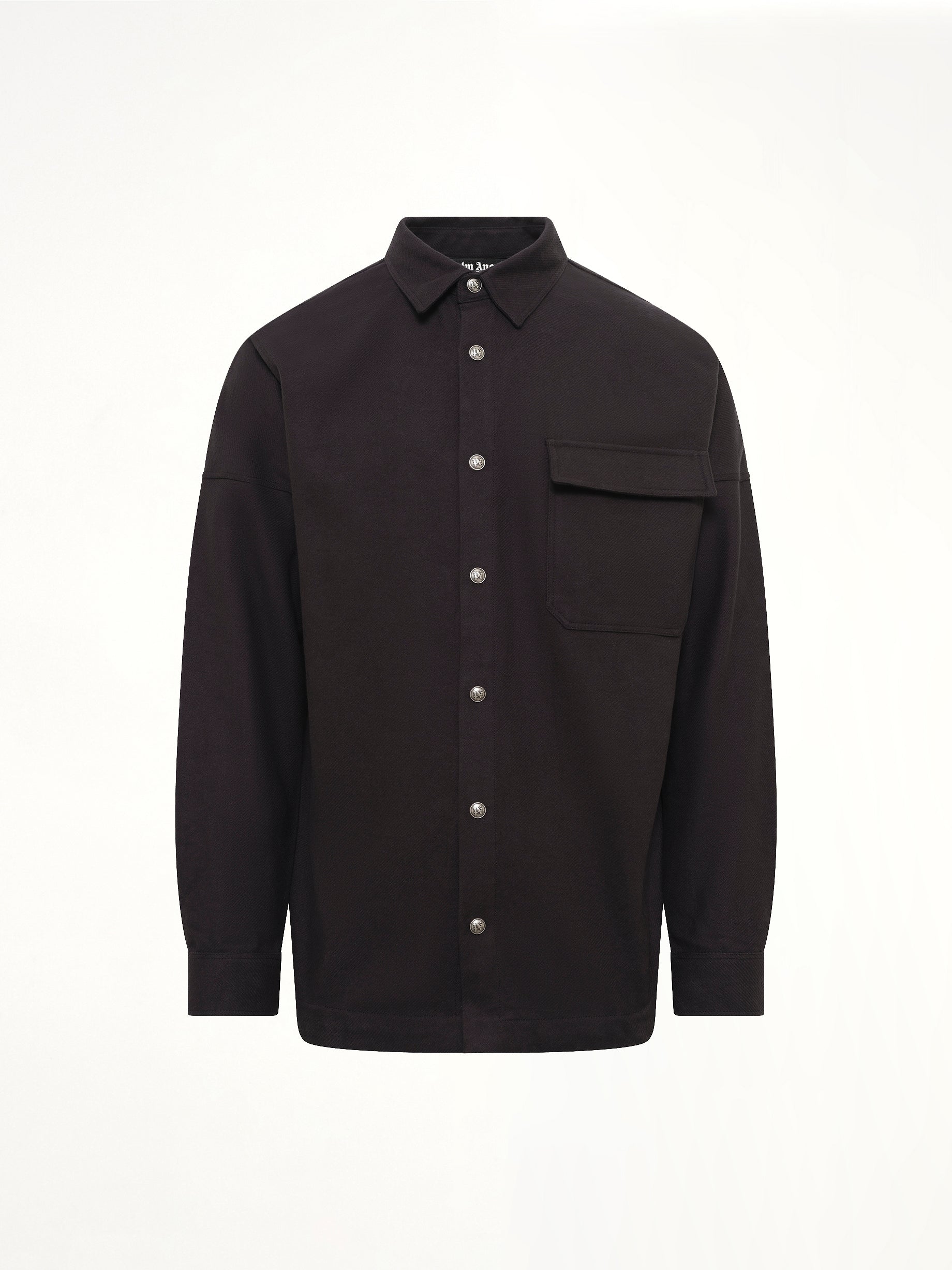 Logo Loose Overshirt in Black Tofu