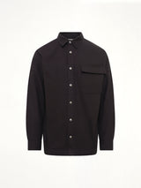 Logo Loose Overshirt in Black Tofu