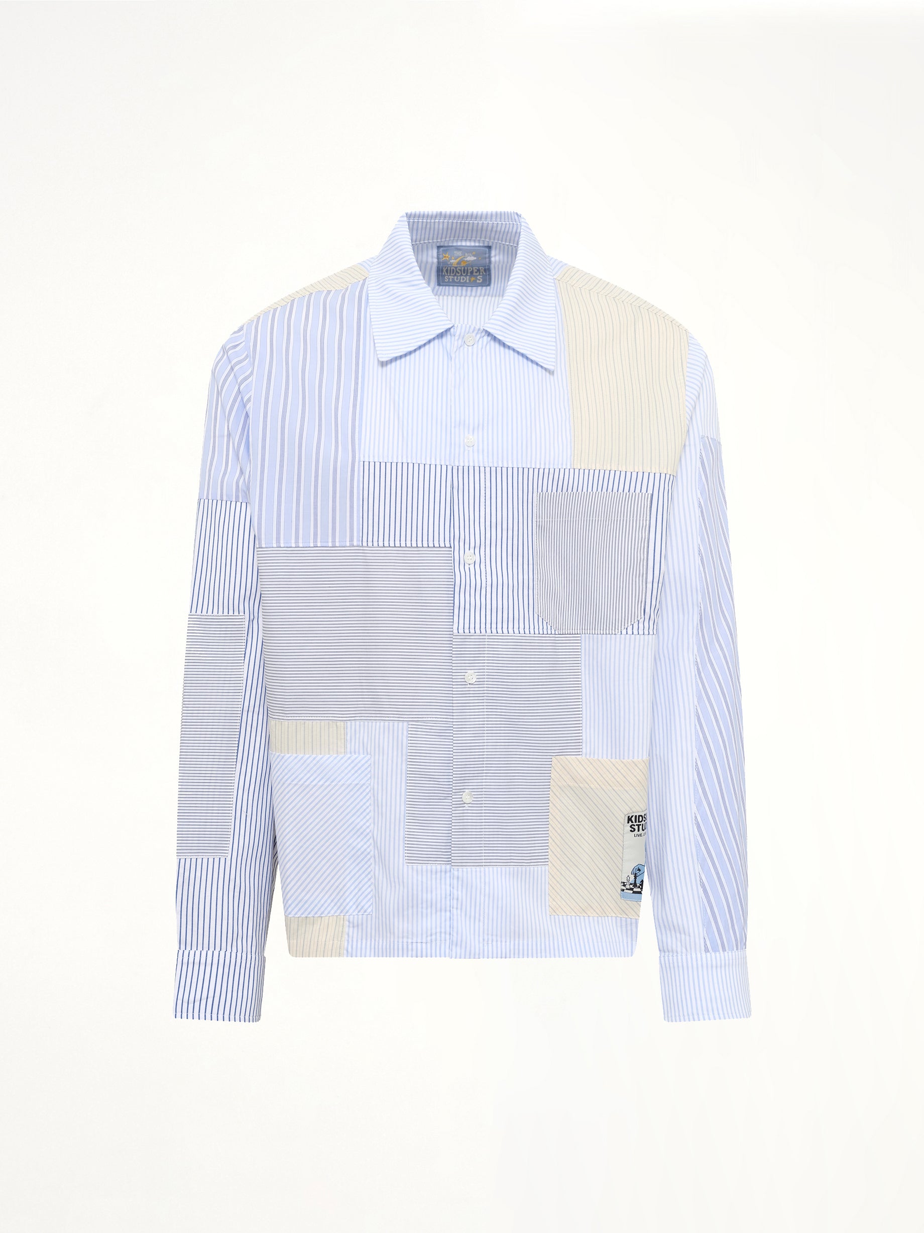 KIDSUPER Patchwork Overshirt in Multicolour Product Photo from MARAIS