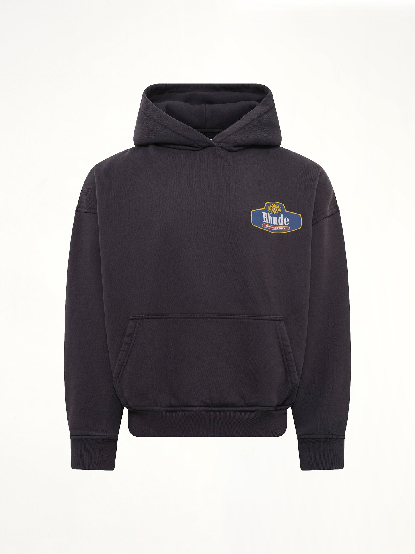 Racing Crest Hoodie in Vintage Black