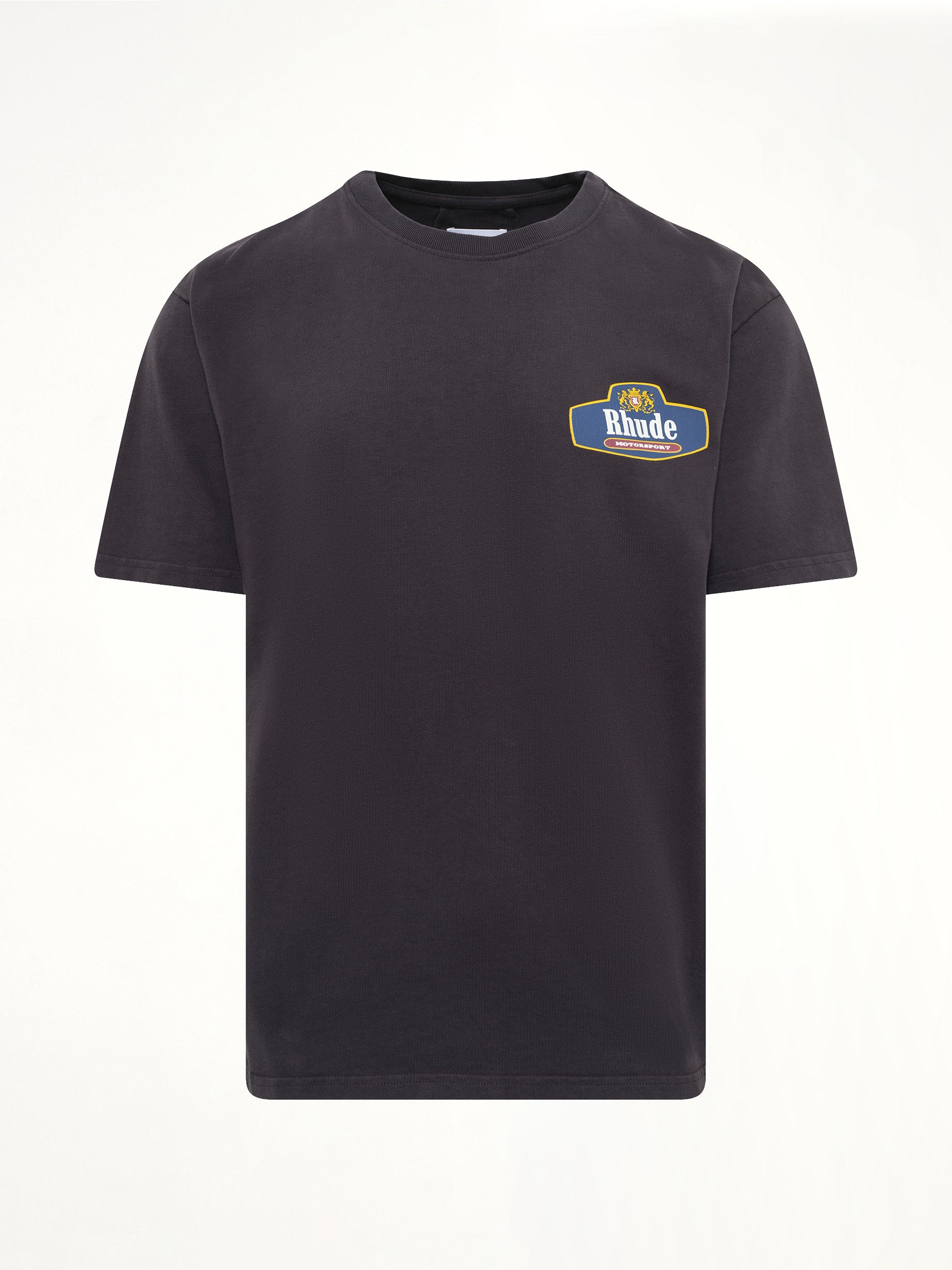 RHUDE Rhude Racing Crest T-Shirt in Vintage Black Product Photo from MARAIS