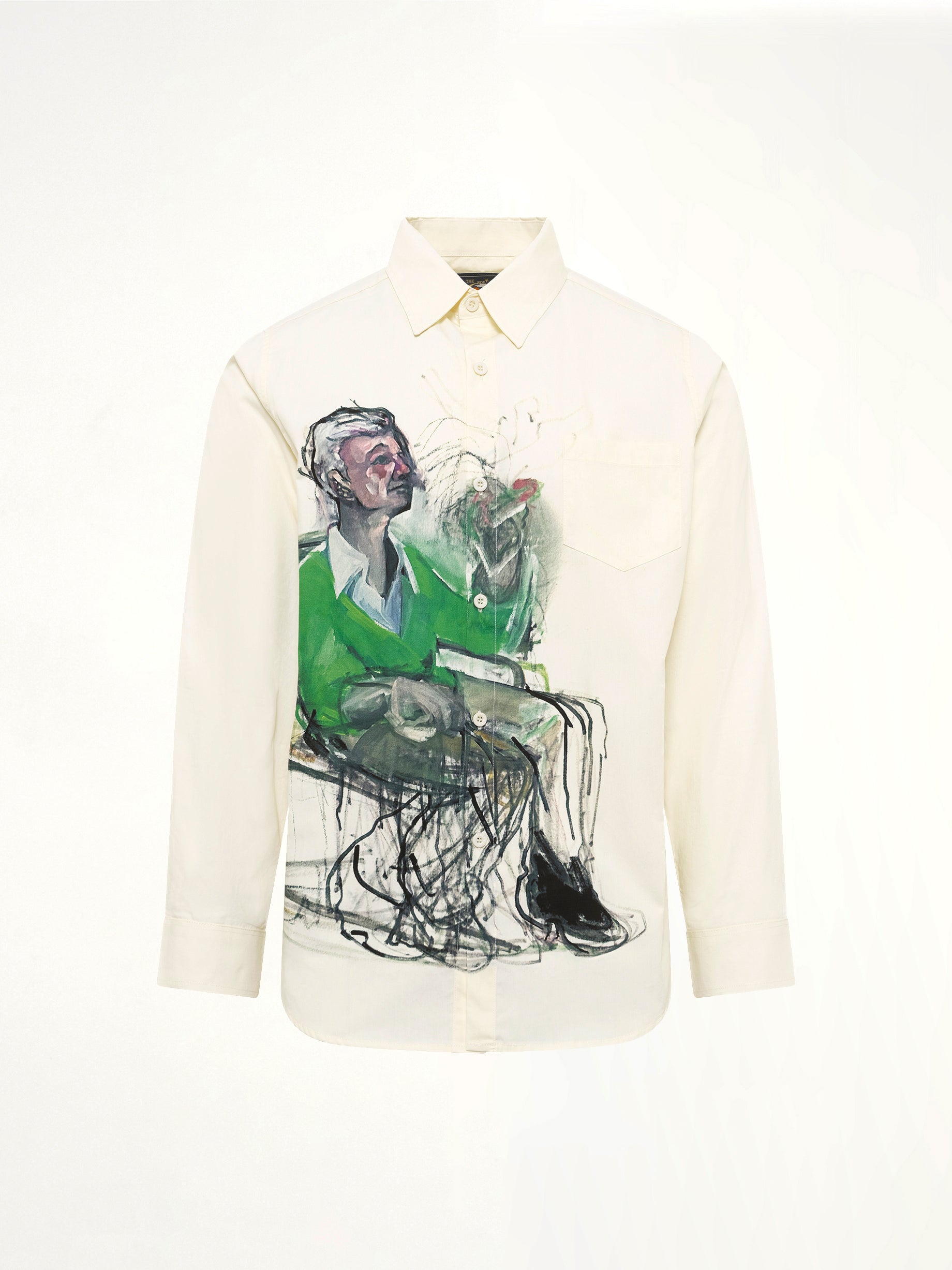 KIDSUPER Technicolor Dreams Button up Shirt in White Product Photo from MARAIS