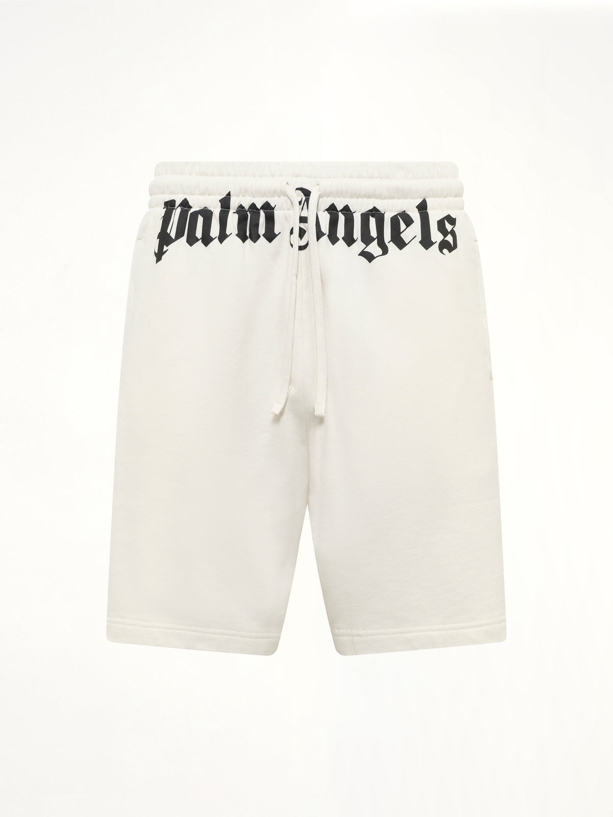 Waist Logo Sweatshorts in Off White/Black