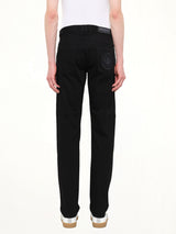 Crest Logo Straight Jeans in Black