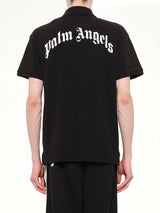Back Curved Logo Polo S/S in Black/Off White