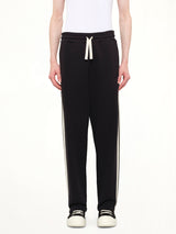 Back Curved Logo Sweatpants in Black/Off White
