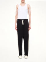 Back Curved Logo Sweatpants in Black/Off White