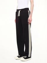 Back Curved Logo Sweatpants in Black/Off White