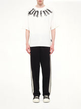 Big Neck Logo Loose T-Shirt in Off White/Black