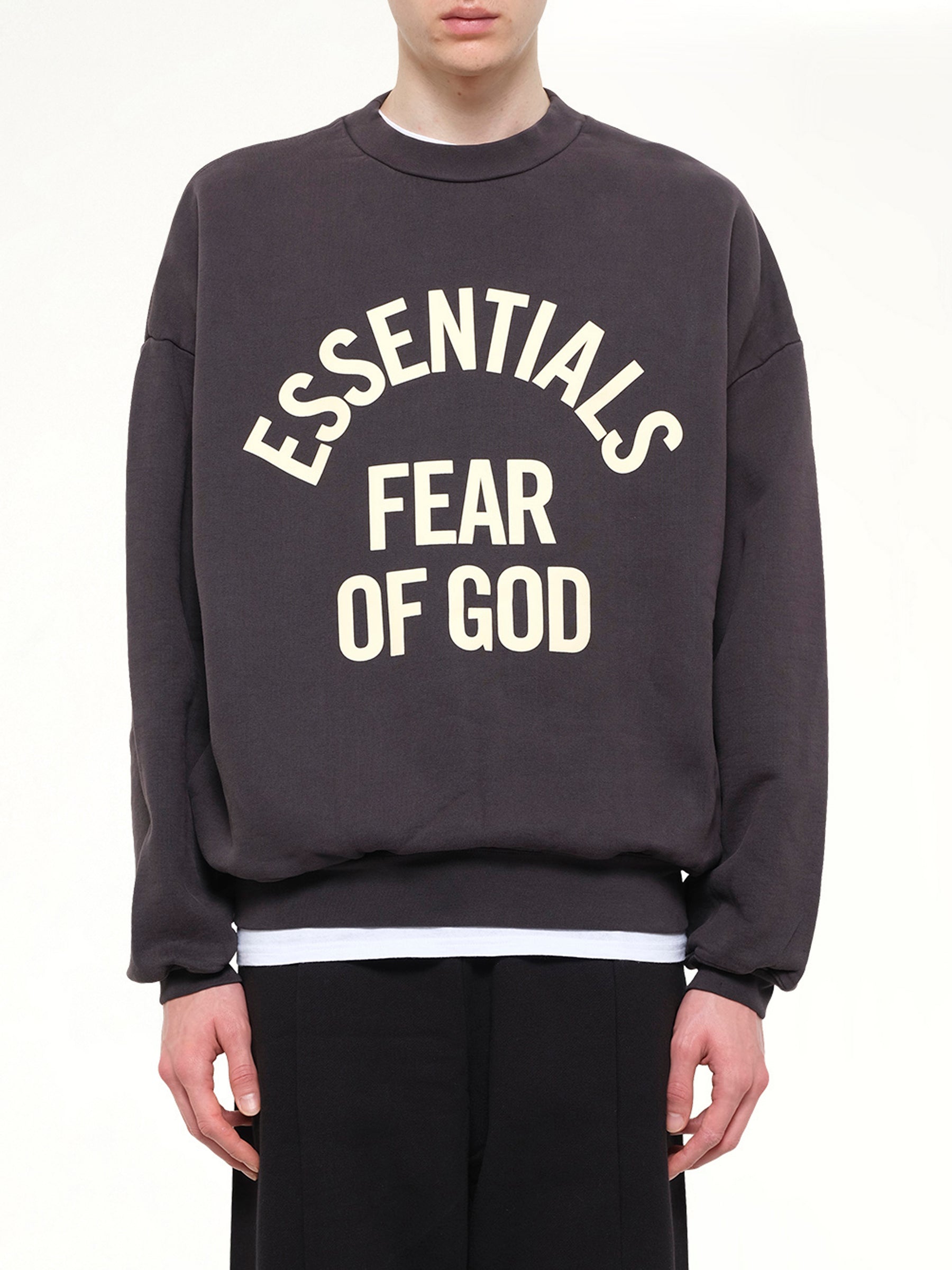 Campus 90's Crewneck Sweatshirt in Faded Black