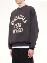 Campus 90's Crewneck Sweatshirt in Faded Black
