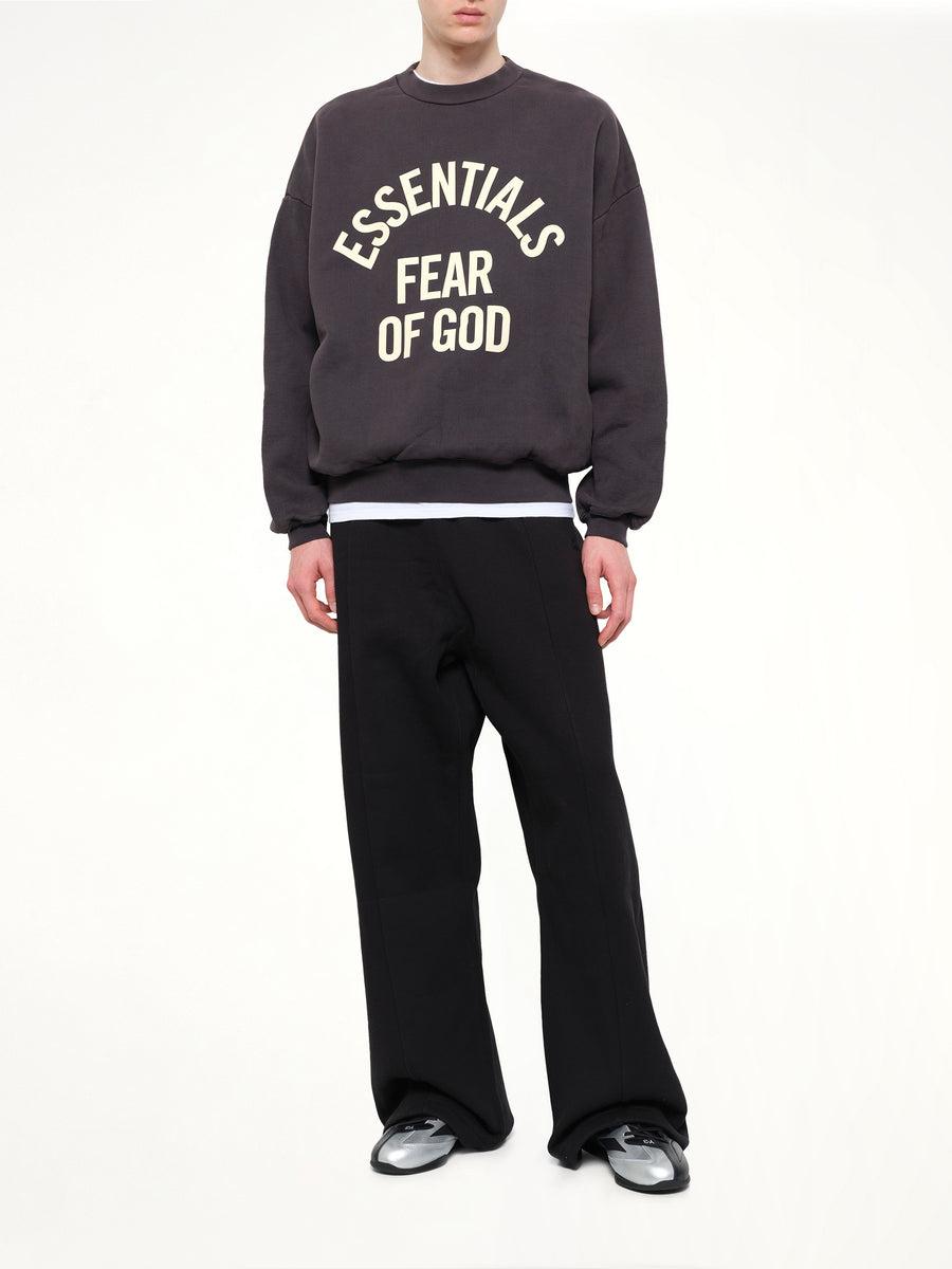 Campus 90's Crewneck Sweatshirt in Faded Black