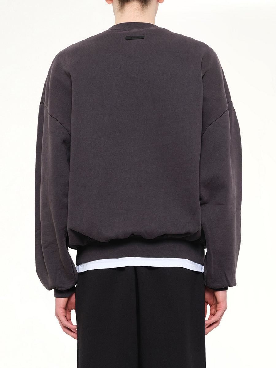 Campus 90's Crewneck Sweatshirt in Faded Black