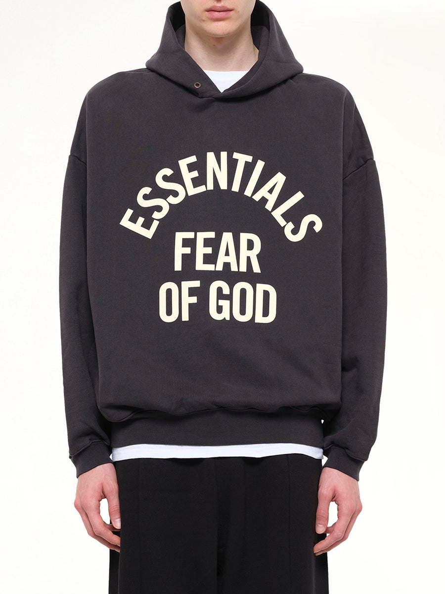 Campus 90's Hoodie in Faded Black