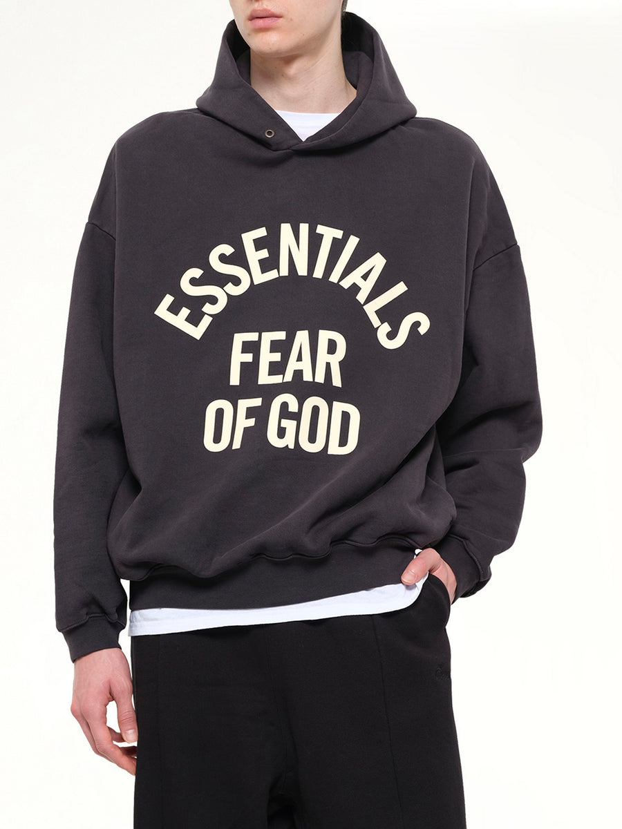 Campus 90's Hoodie in Faded Black