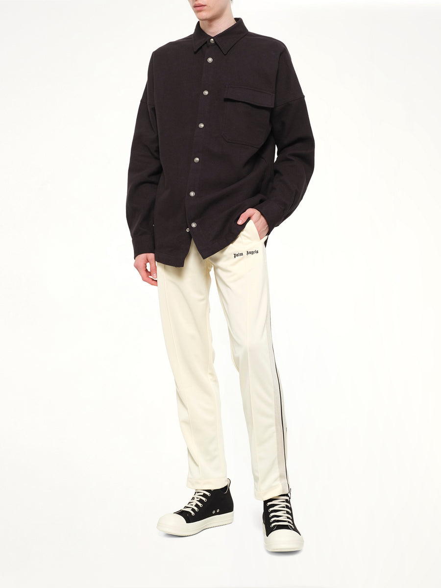 Classic Logo Track Pants in Ivory/Black