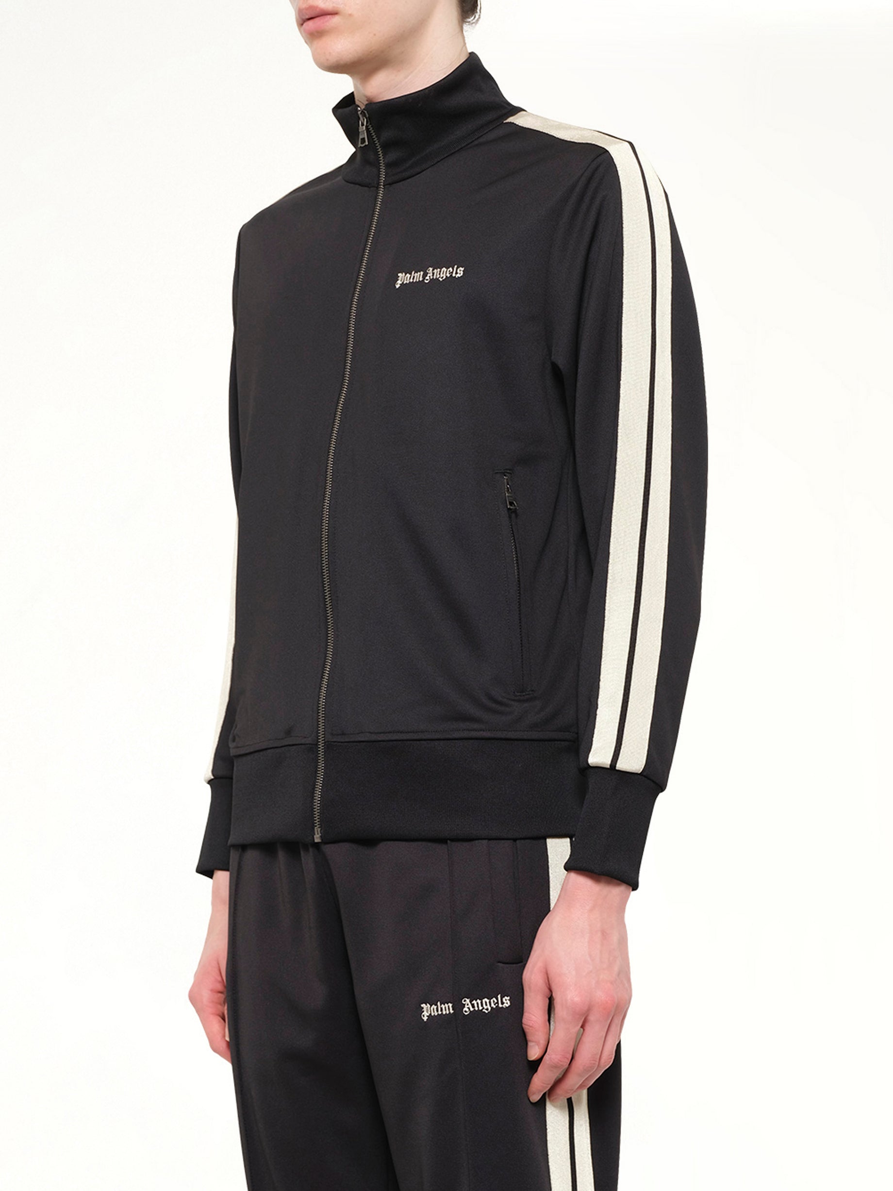 Classic Logo Track Top in Black/Off White