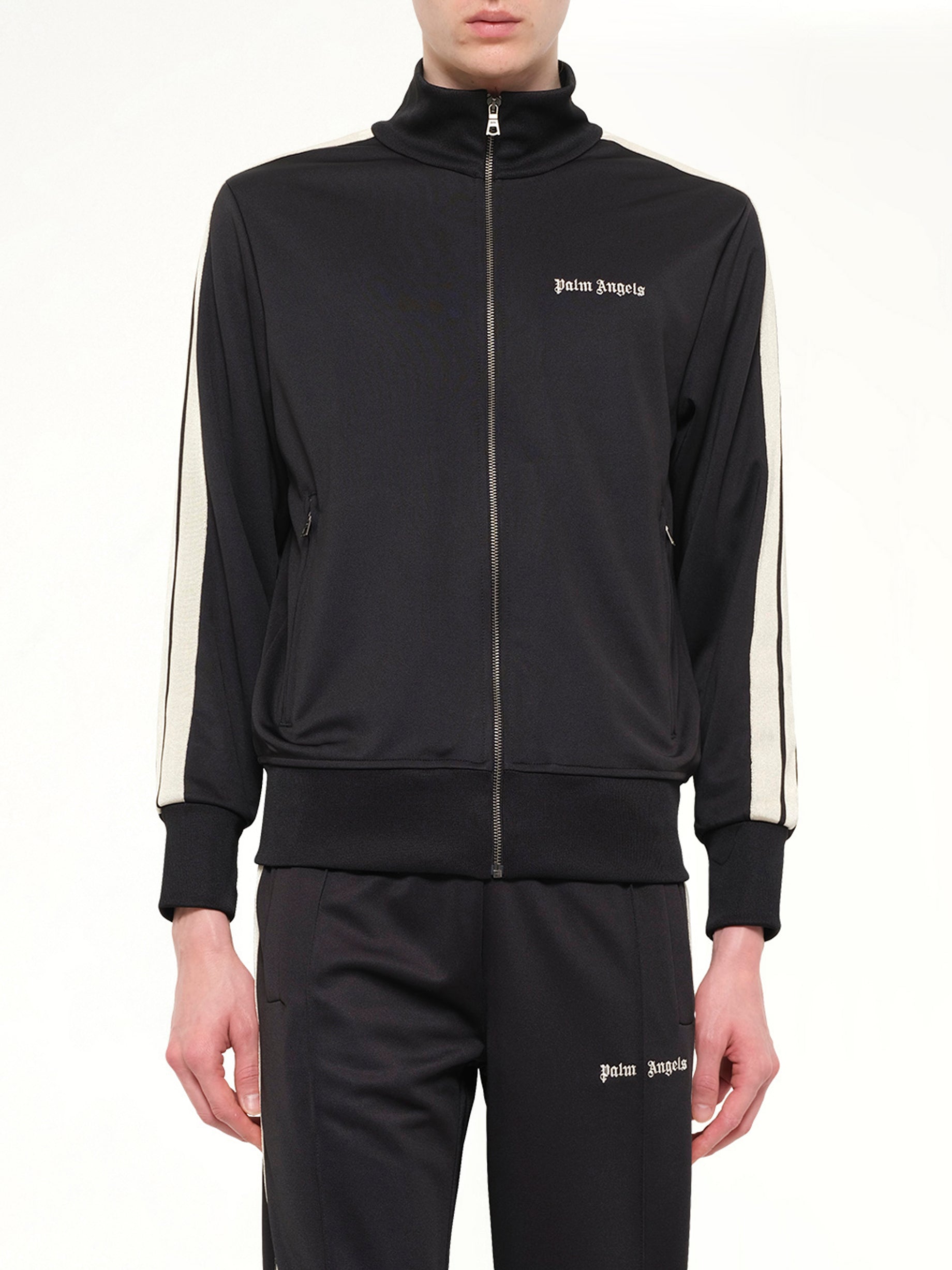 Classic Logo Track Top in Black/Off White