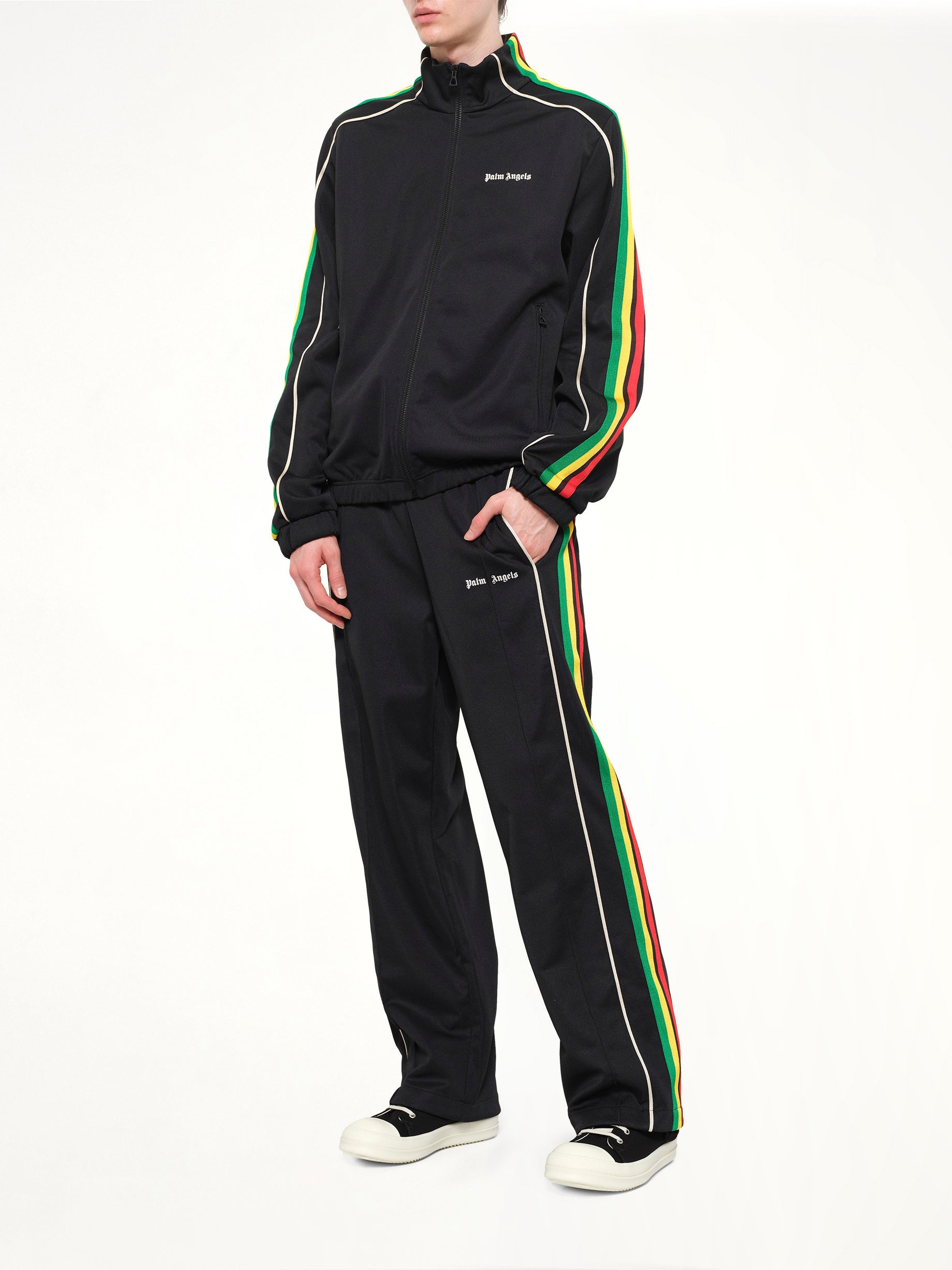 J Classic Logo Vint Track Pants in Black/Off White