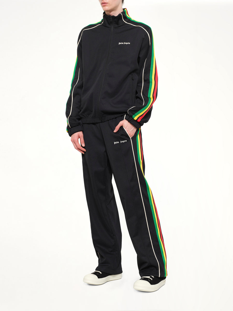 J Classic Logo Vint Track Pants in Black/Off White