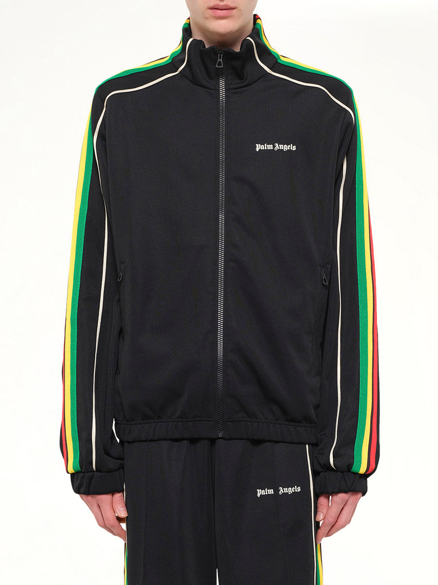 J Classic Logo Vint Track Top in Black/Off White