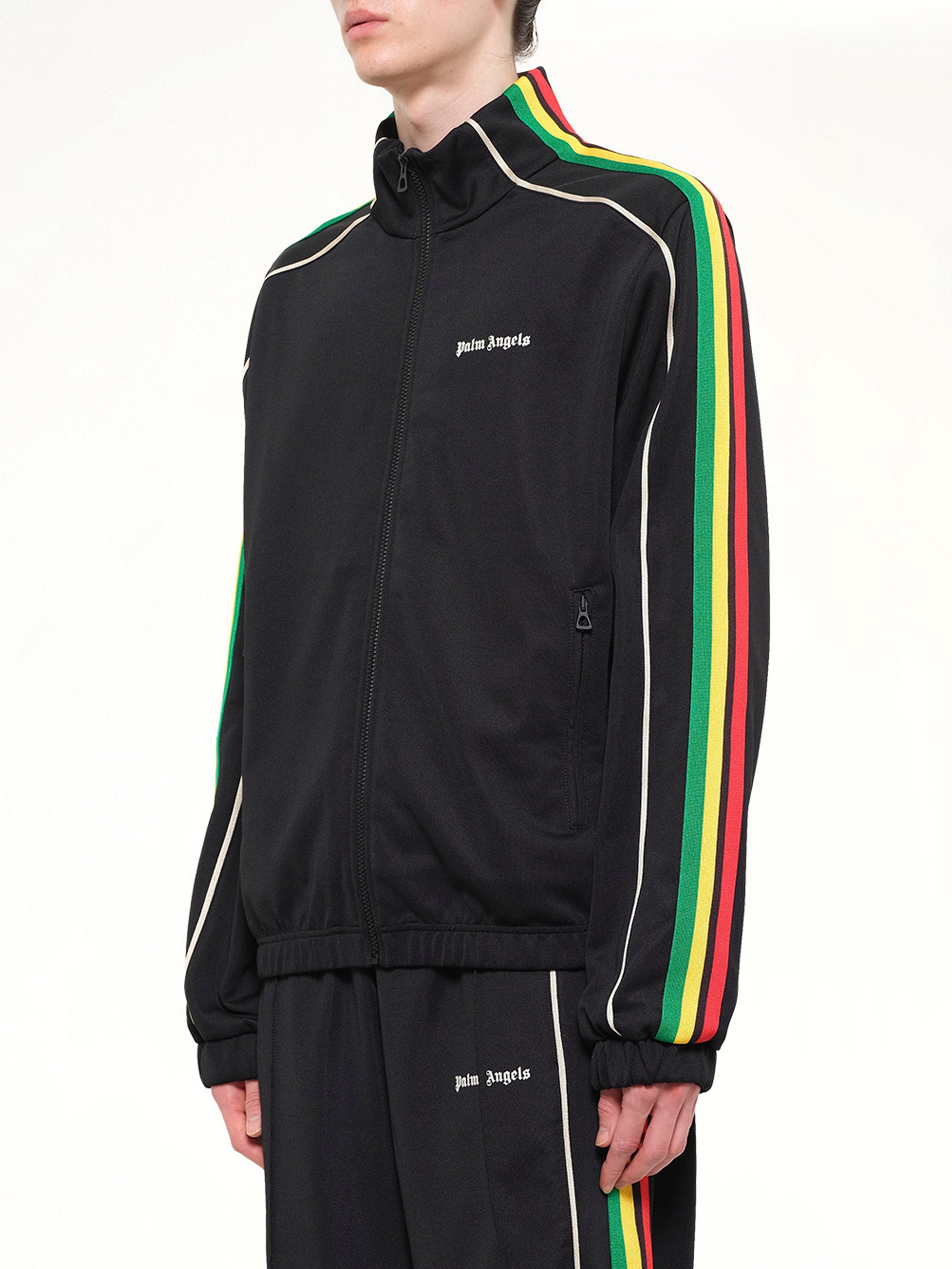 J Classic Logo Vint Track Top in Black/Off White