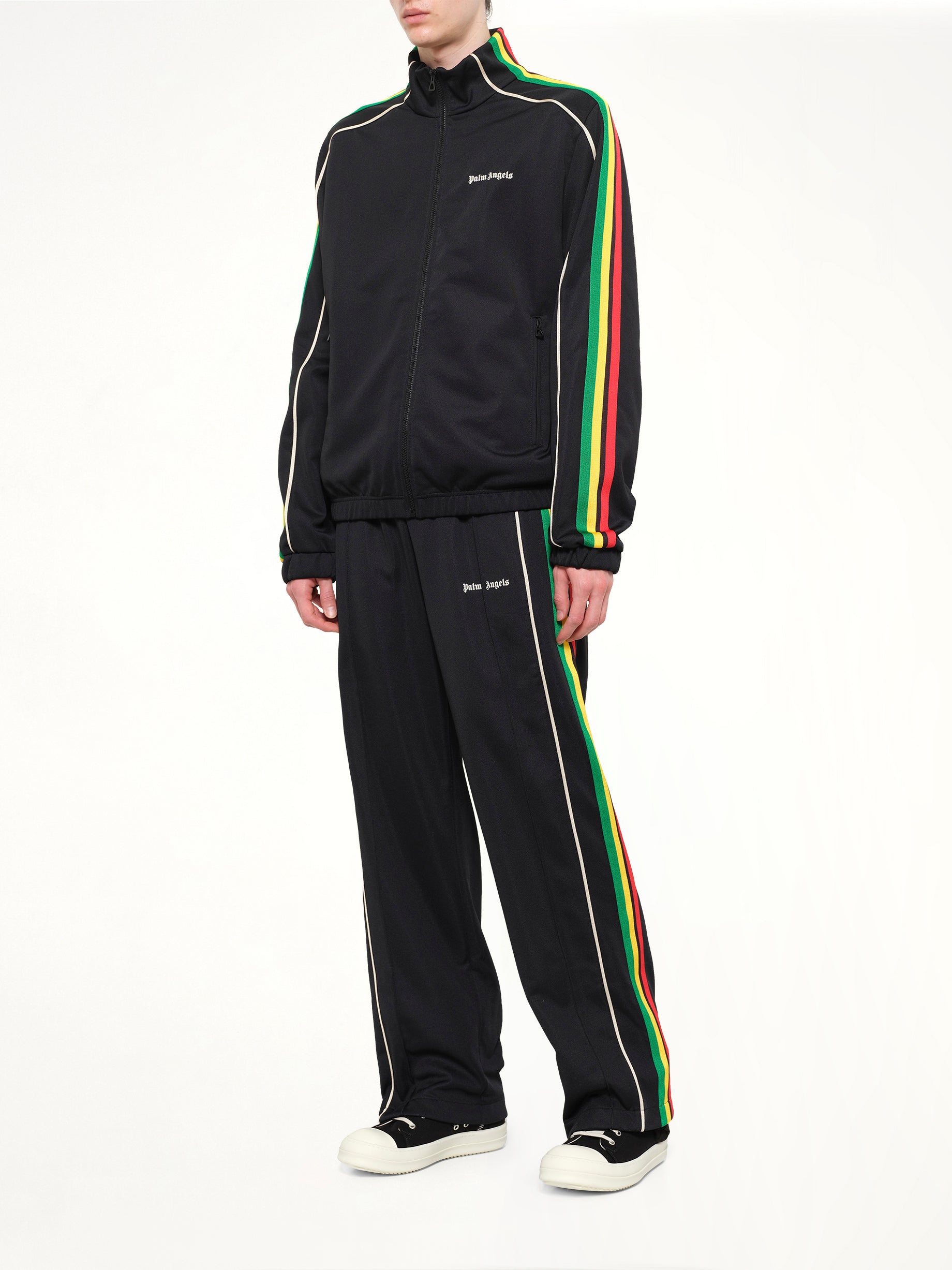 J Classic Logo Vint Track Top in Black/Off White