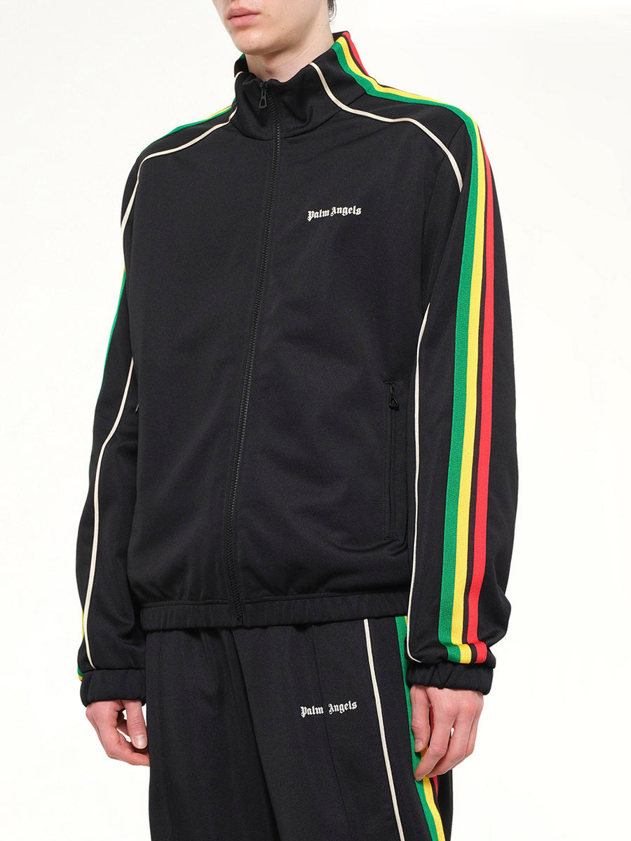 J Classic Logo Vint Track Top in Black/Off White