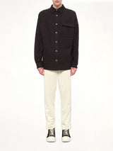 Logo Loose Overshirt in Black Tofu