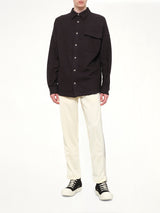 Logo Loose Overshirt in Black Tofu
