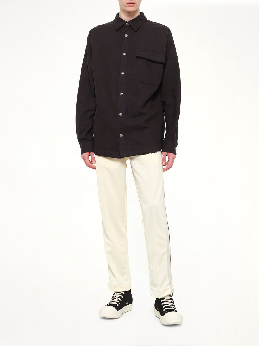Logo Loose Overshirt in Black Tofu